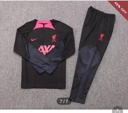 2022/2023 Liverpool Half-Pull Training Suit Black Jersey