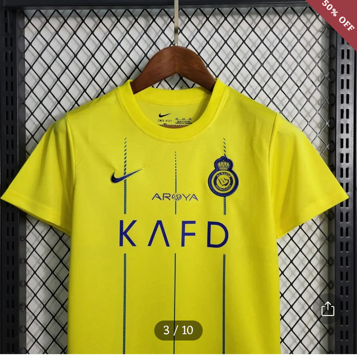 2023/2024 Kids Size Al Nassr Home Football Shirt New in