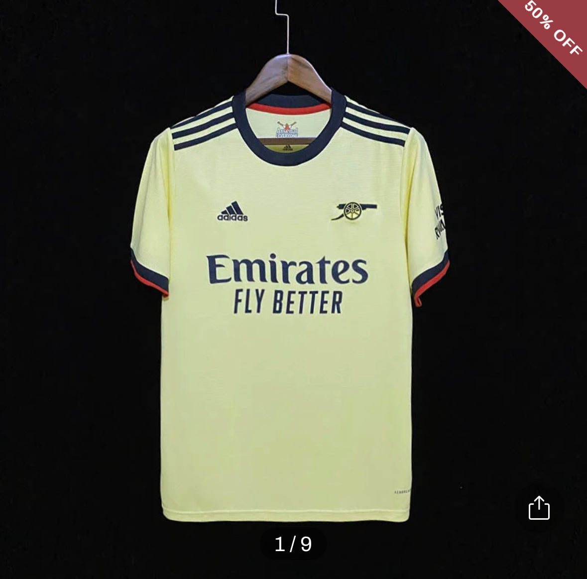 2021/2022 Arsenal Soccer Jersey Away