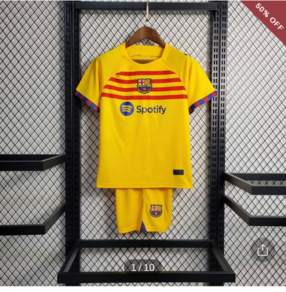 2023/2024 Kids Size Barcelona Third Away Football Shirt