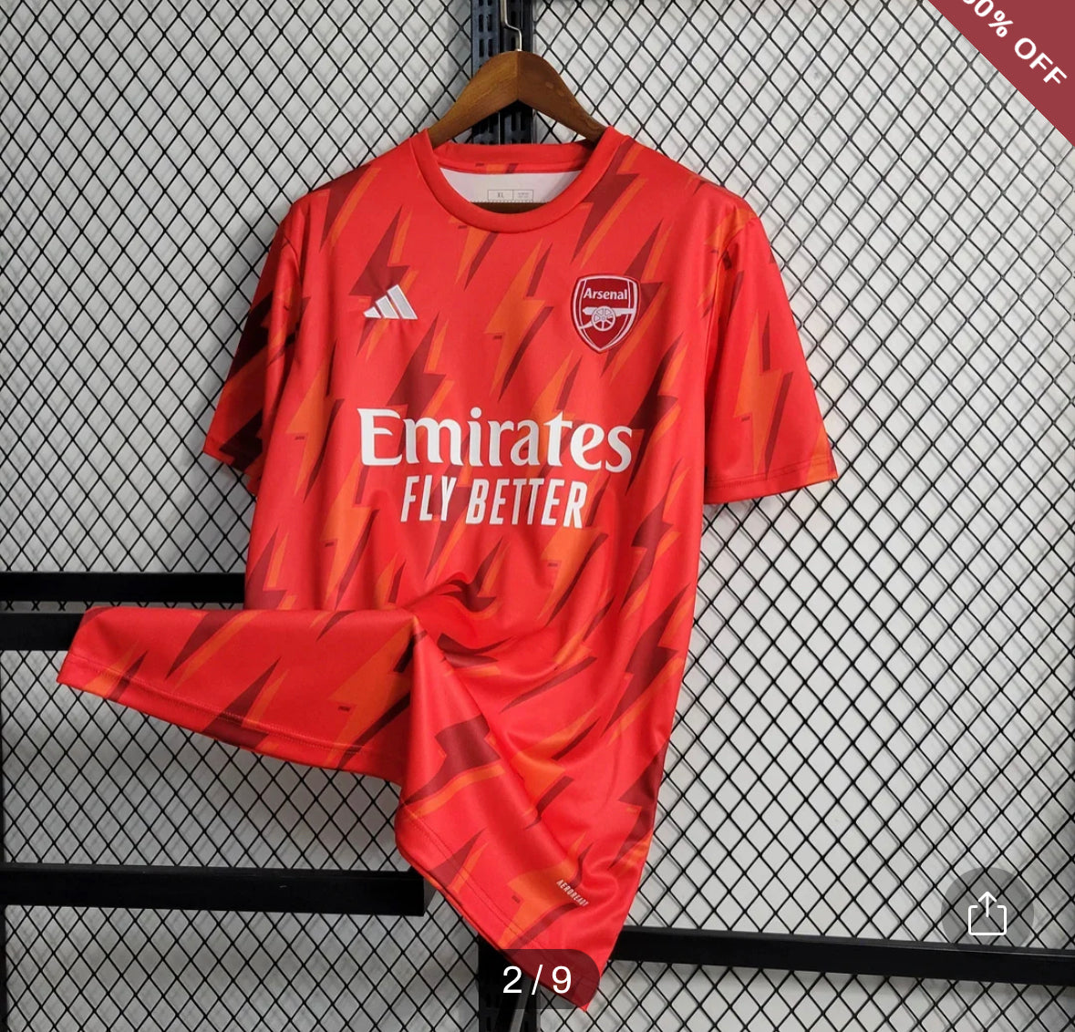 2023/2024 Arsenal Training Wear Red Soccer Jersey