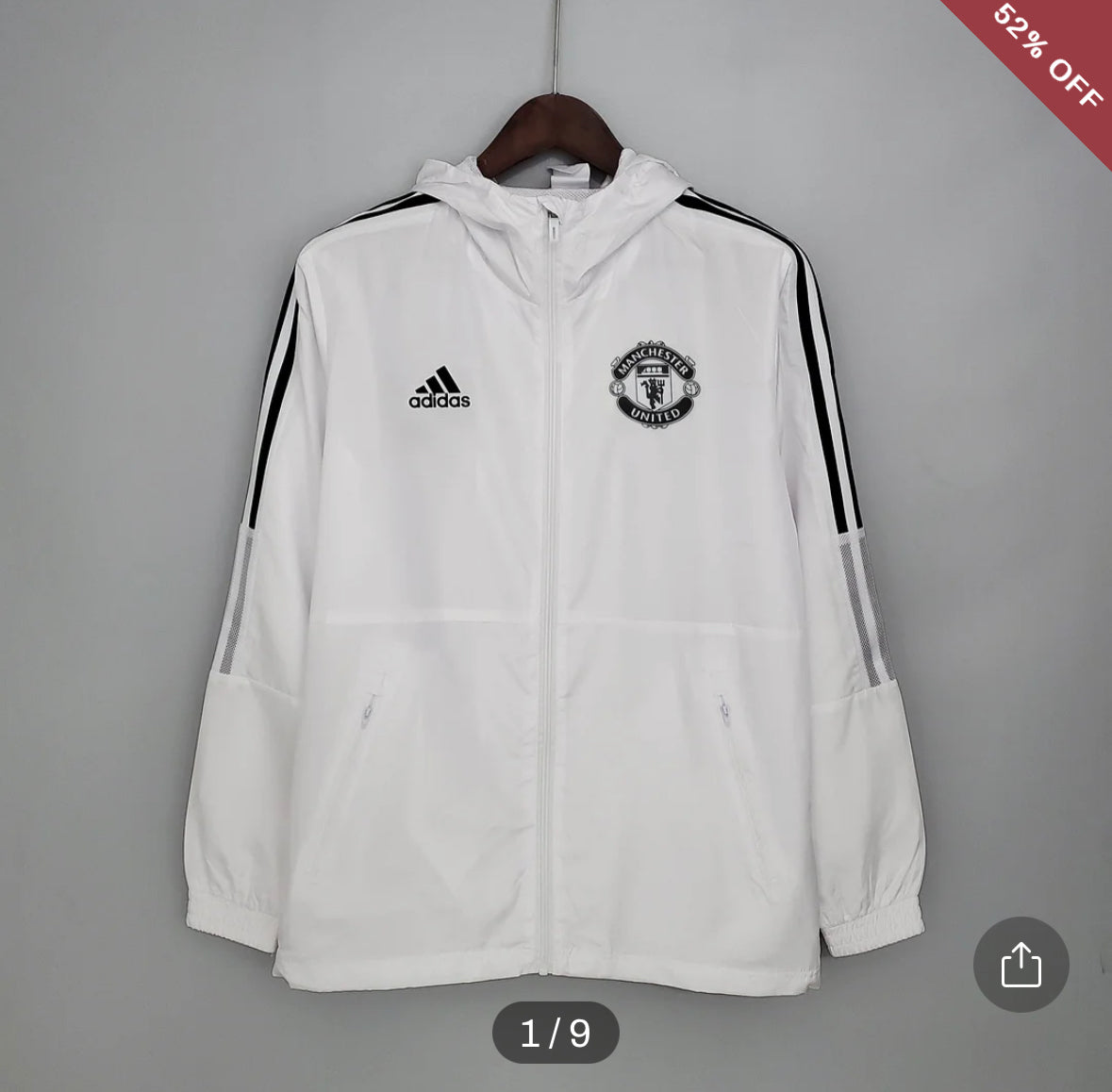 2021/2022 Manchester United Jersey Windbreaker White