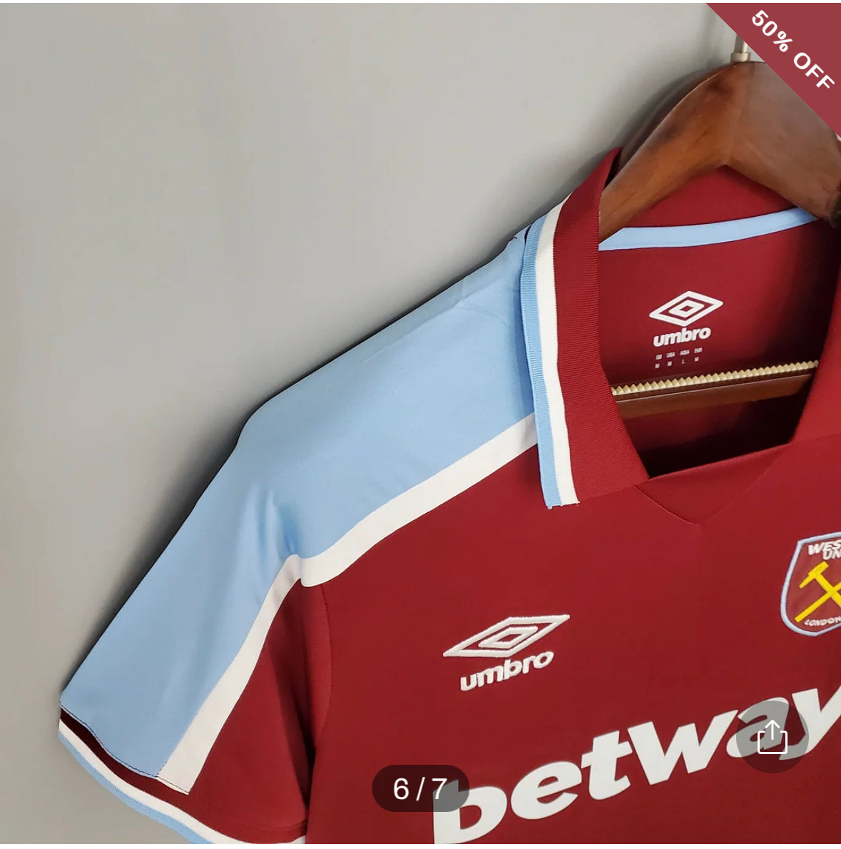 West Ham United Football Shirt Home 2021/2022