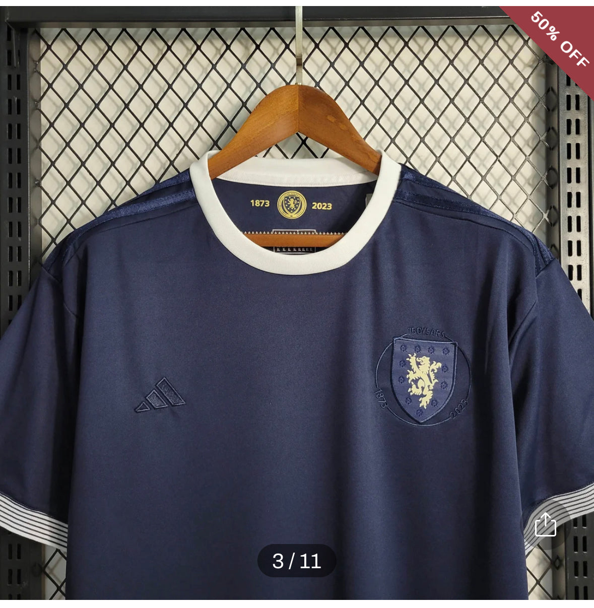 2023 Scotland 150th Anniversary Edition Navy Blue Football Shirt