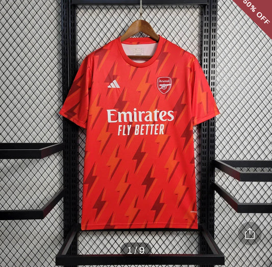 2023/2024 Arsenal Training Wear Red Soccer Jersey