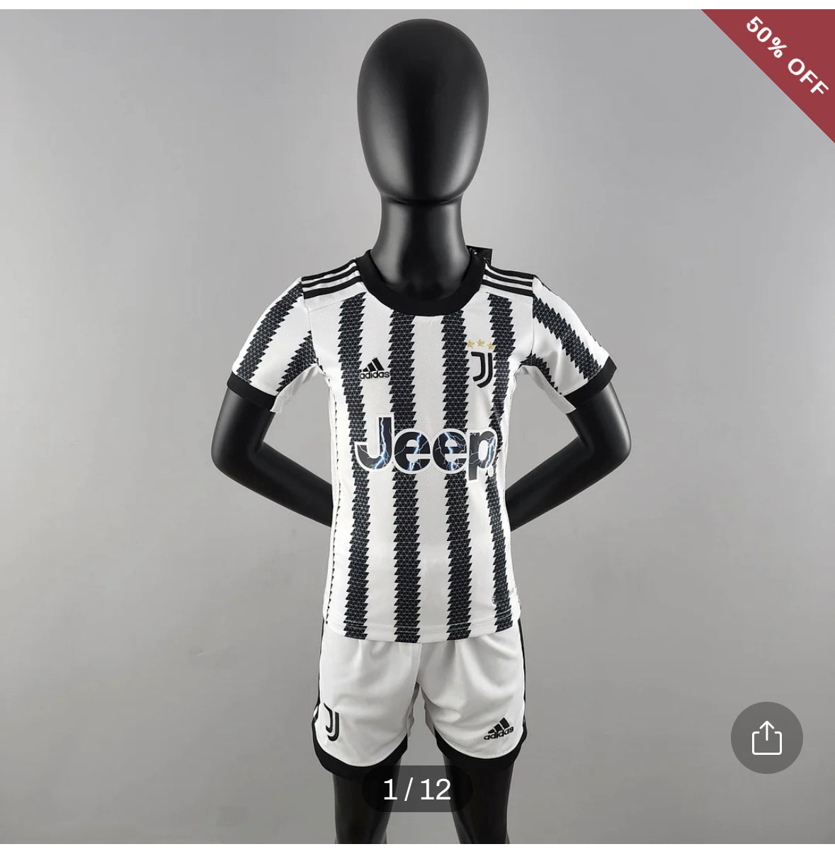 2022/2023 Juventus Home Soccer Jersey & Shorts