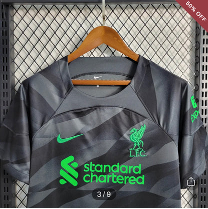 2023/2024 Liverpool Goalkeeper Black Soccer Jersey