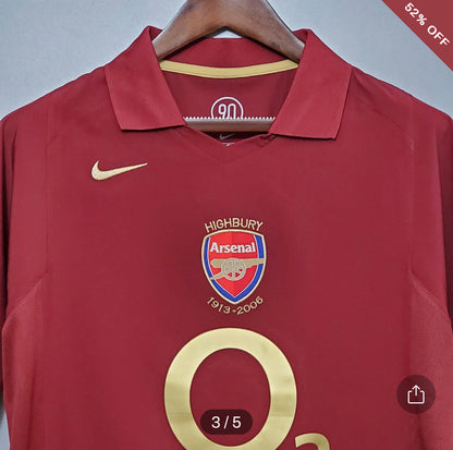 2005/2006 Retro Arsenal Home Football Shirt