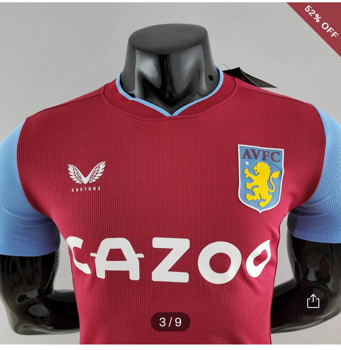 2022/2023 Player Version Aston Villa Home Football Shirt