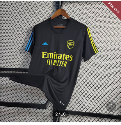 2023/2024 Arsenal Training Wear Black Soccer Jersey