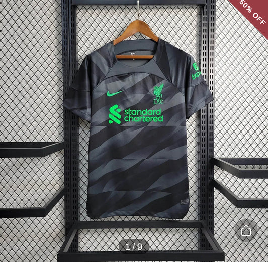 2023/2024 Liverpool Goalkeeper Black Soccer Jersey