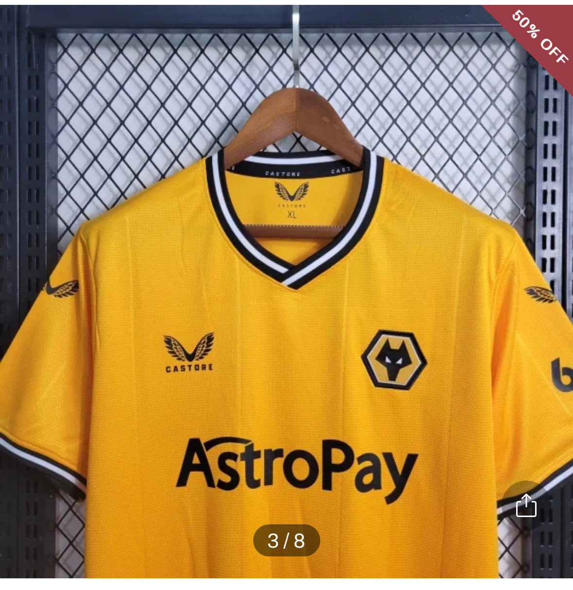 Wolverhampton Wanderers Home Football Shirt