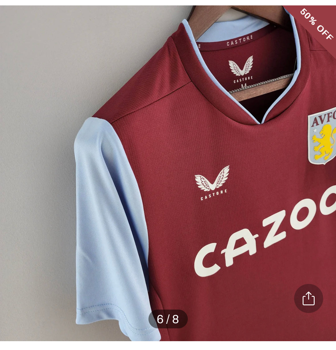 2022/2023 Aston Villa Home Football Shirt