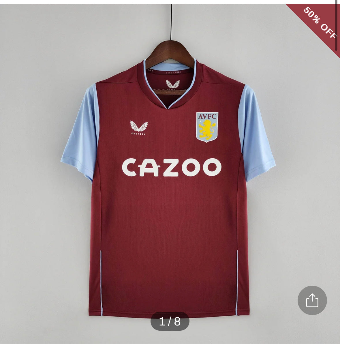 2022/2023 Aston Villa Home Football Shirt