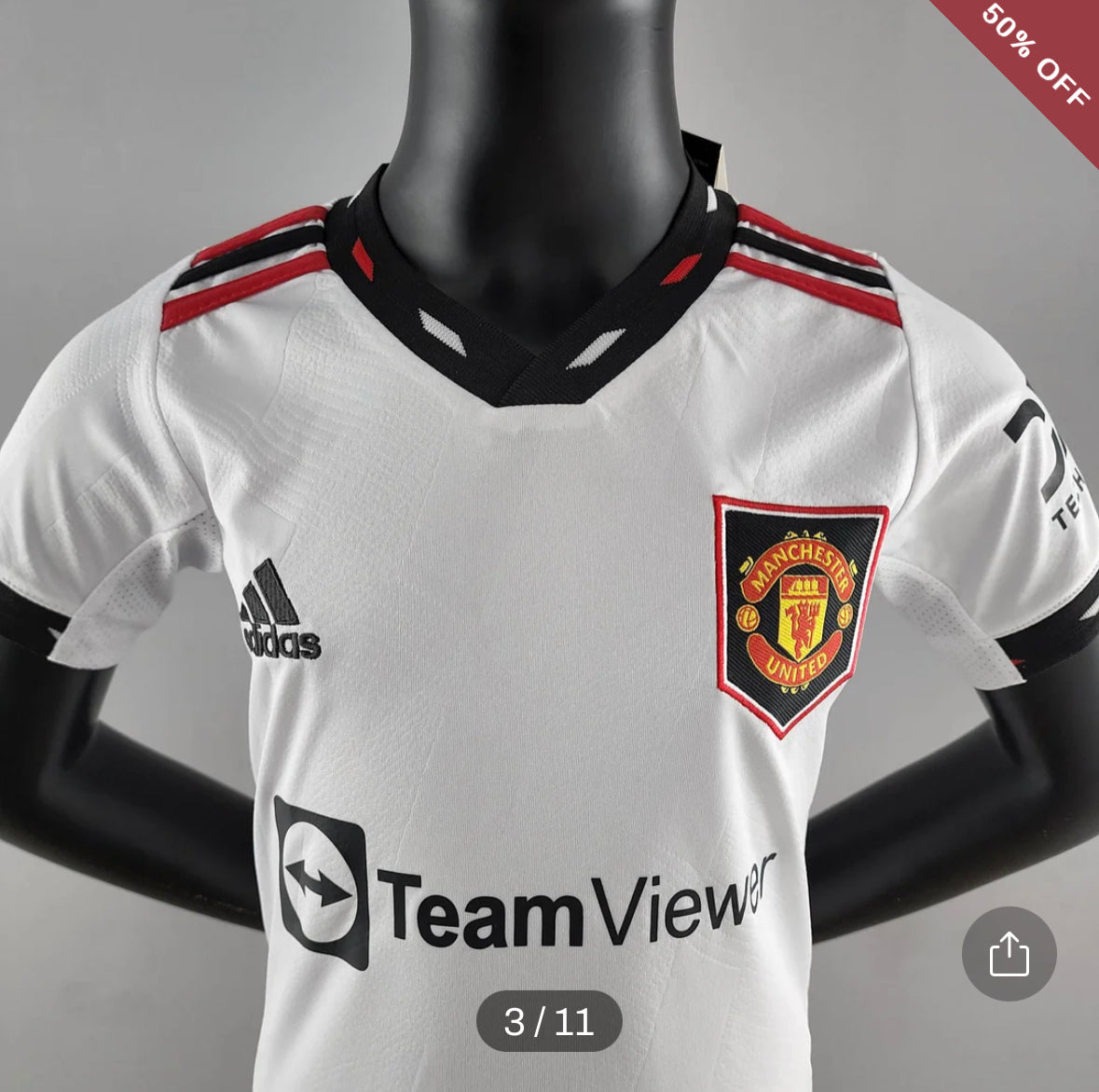 2022/2023 Manchester United Away Football Shirt kids