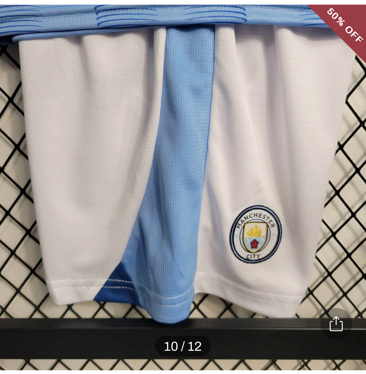 2023/2024 Kids Size Manchester City Home Football Shirt & Shorts