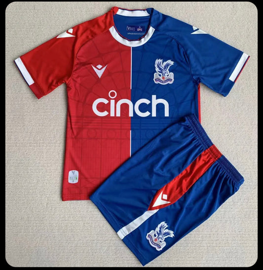 2023/2024 Kids Size Crystal Palace Home Soccer Jersey/shorts